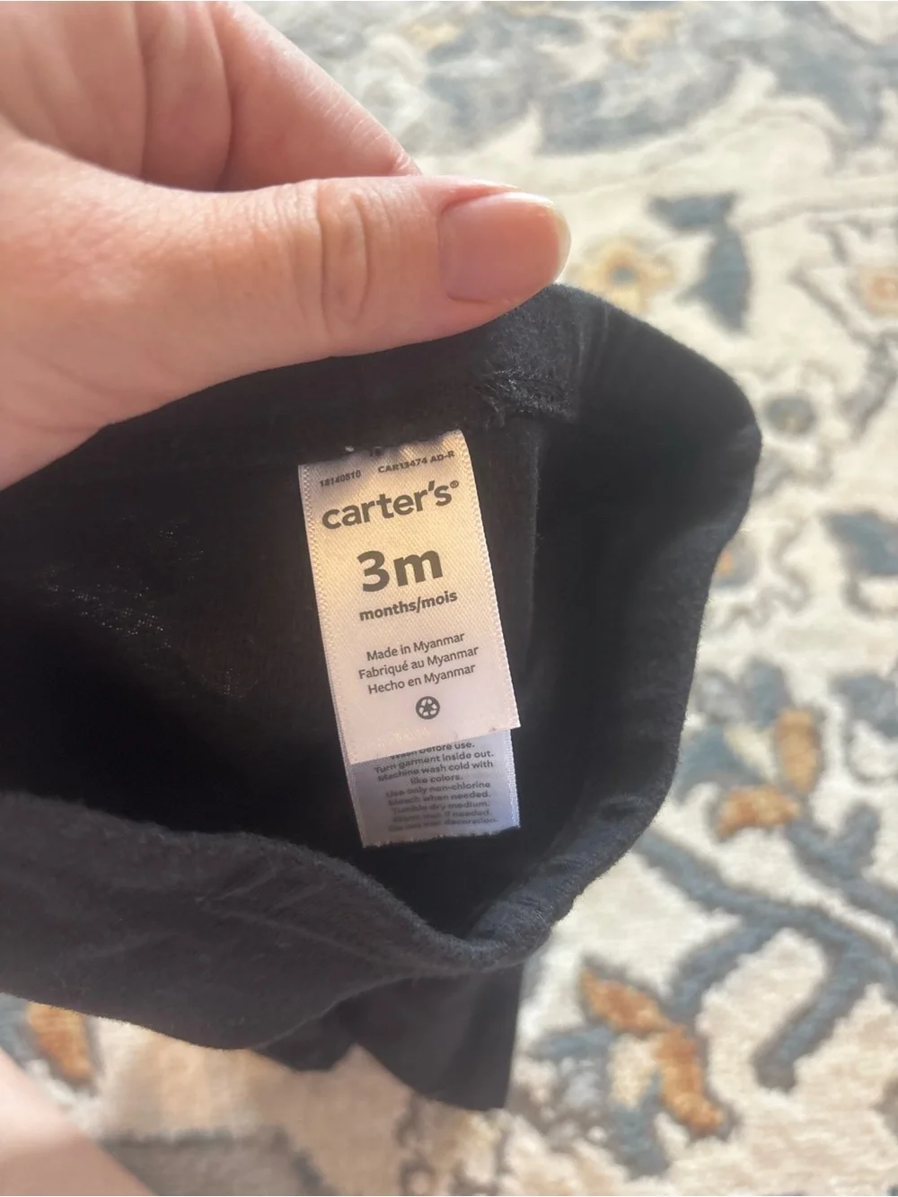 5 Set Carter's Black White and Gray Baby/Toddler Leggings
